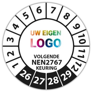 Keuringssticker volgende NEN 2767 keuring -  logo