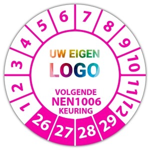 Keuringssticker volgende NEN 1006 keuring -  logo