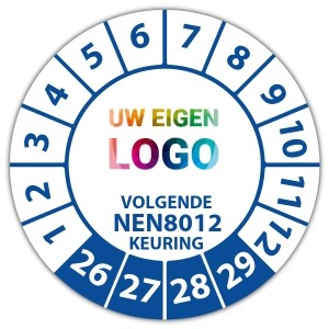 Keuringssticker volgende NEN 8012 keuring -  logo