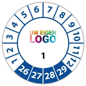 Keuringssticker genummerd met logo - 