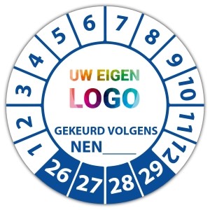 Keuringssticker gekeurd volgens NEN-norm (eigen invoer) -  logo