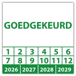Keuringssticker goedgekeurd - 
