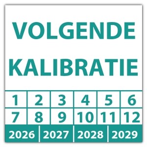 Keuringssticker volgende kalibratie
