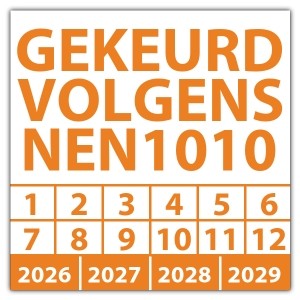 Keuringssticker gekeurd volgens NEN1010 - 