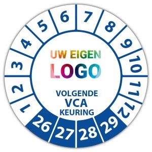 Keuringssticker volgende VCA keuring -  logo